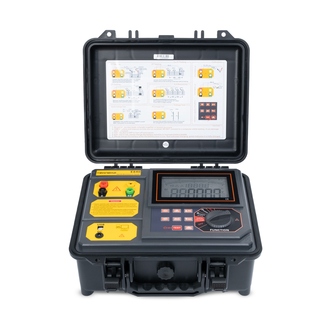 Tekneka E840 Earth Resistance Tester (4 Terminal) | Tekneka