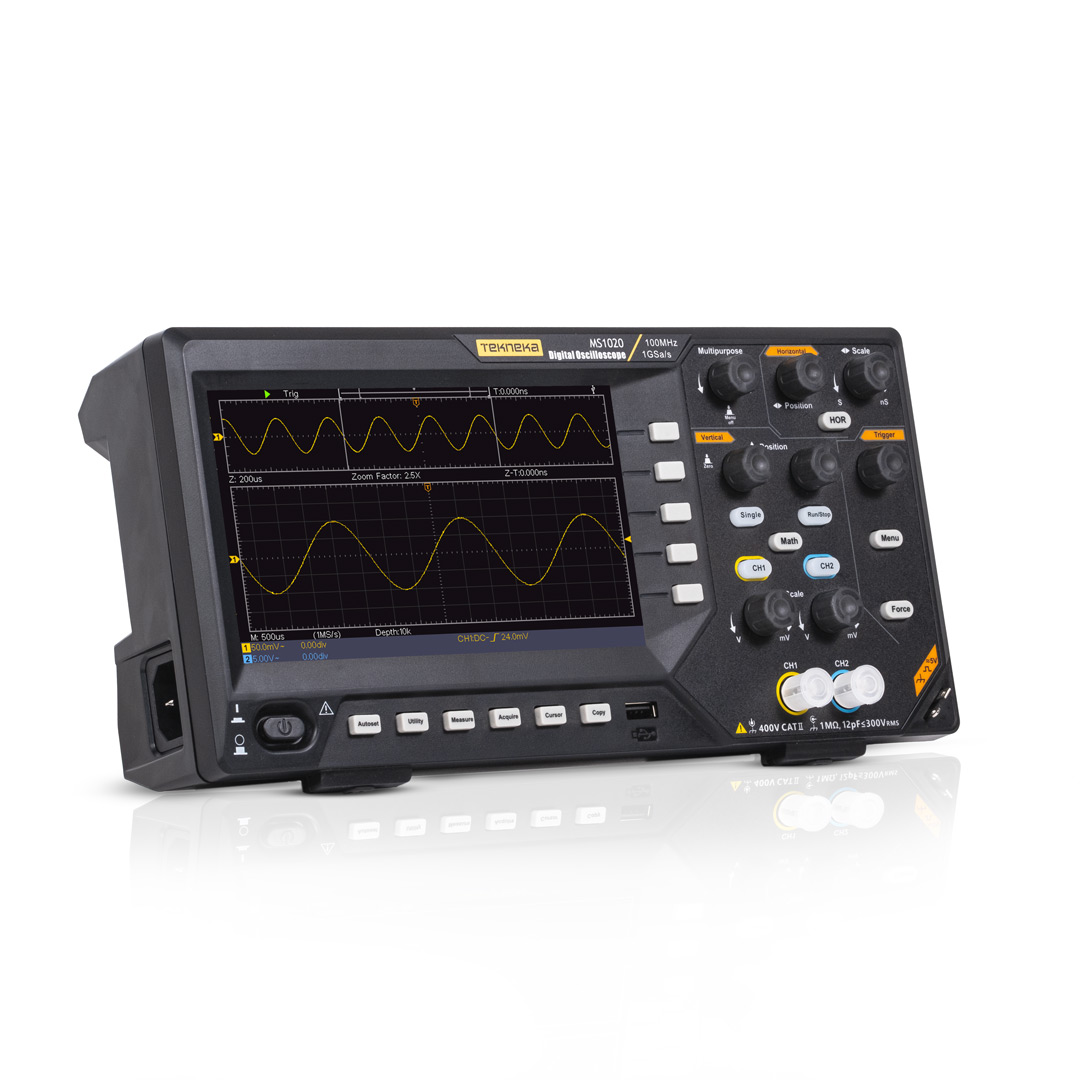 Tekneka MS1020 Digital Oscilloscope (2-Channel, 100MHz) | Tekneka